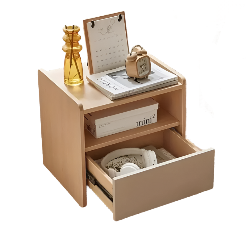 Hardwood Bedside Table - Wood-Based Panel-0