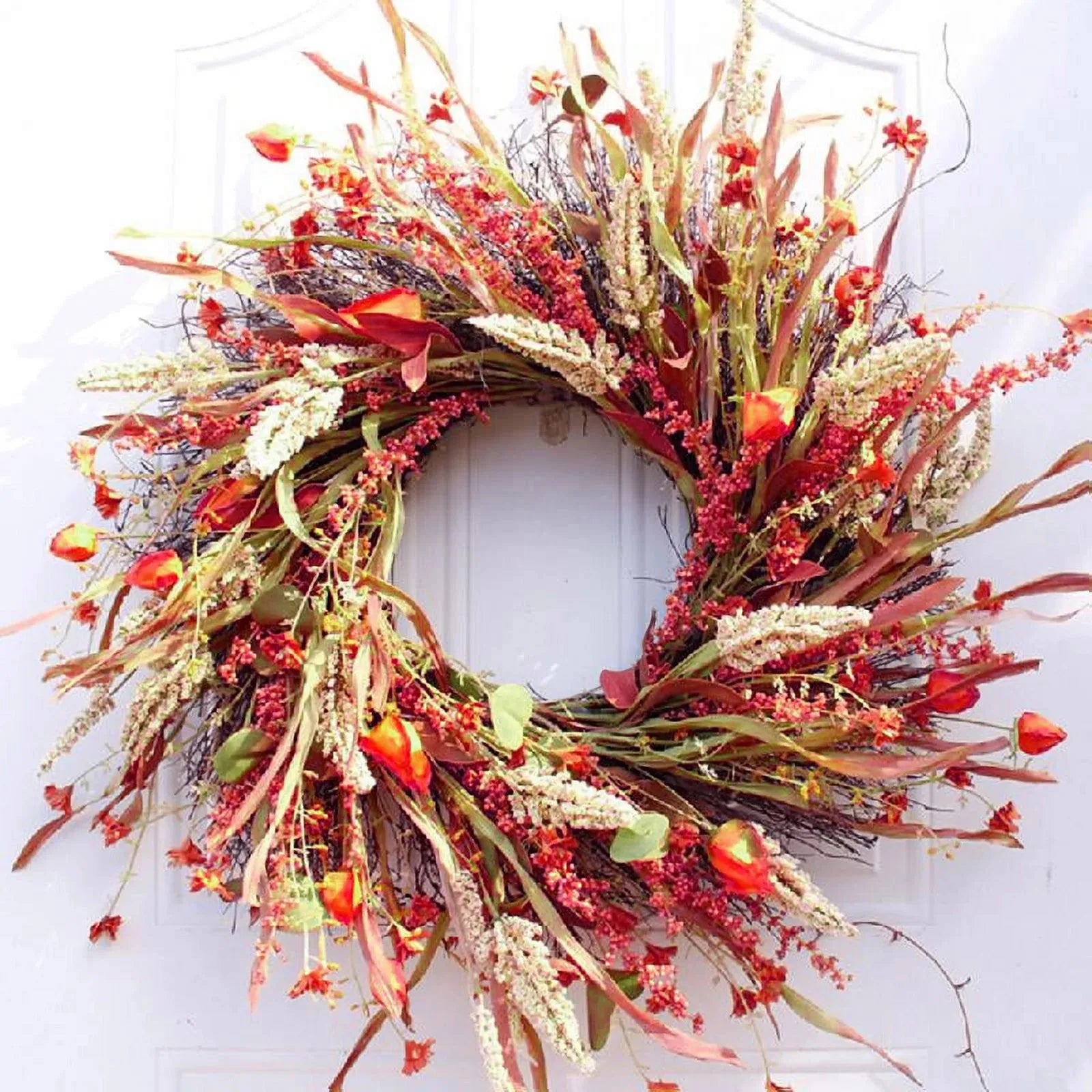 Wreath Harvest Garland Front Door Decor-1