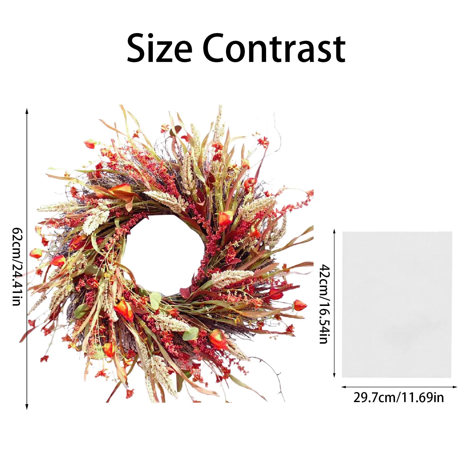 Wreath Harvest Garland Front Door Decor-3