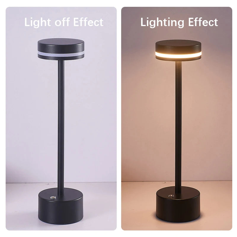 Touch Small Night Light LED Aluminum Material Desk Light Adjustable Brightness Table Lamp for Gift Bedroom Camping Home Decor