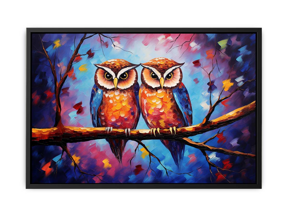 Two Owls Canvas Painting
