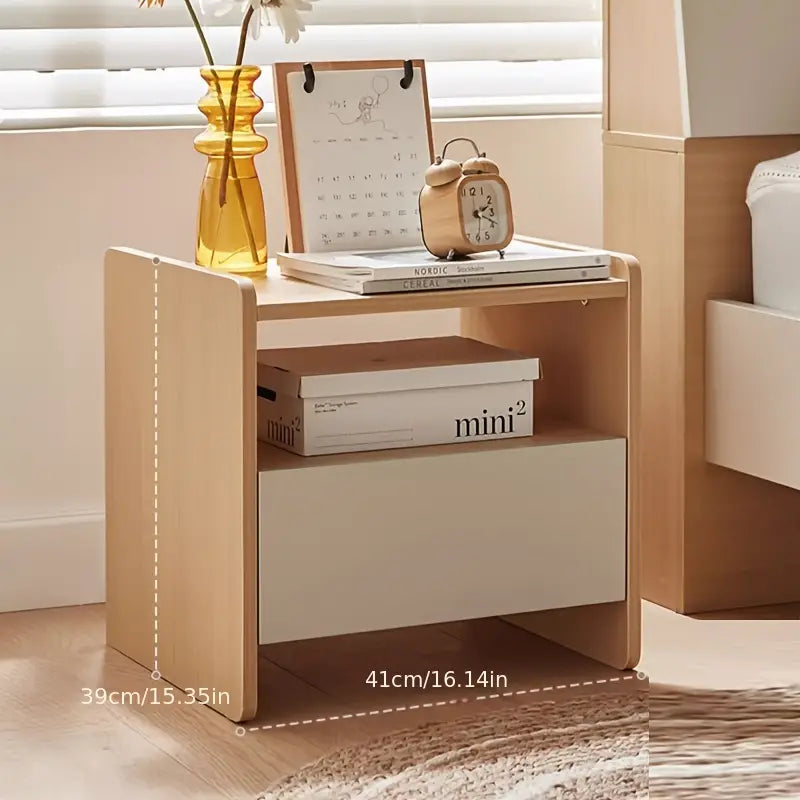 Hardwood Bedside Table - Wood-Based Panel