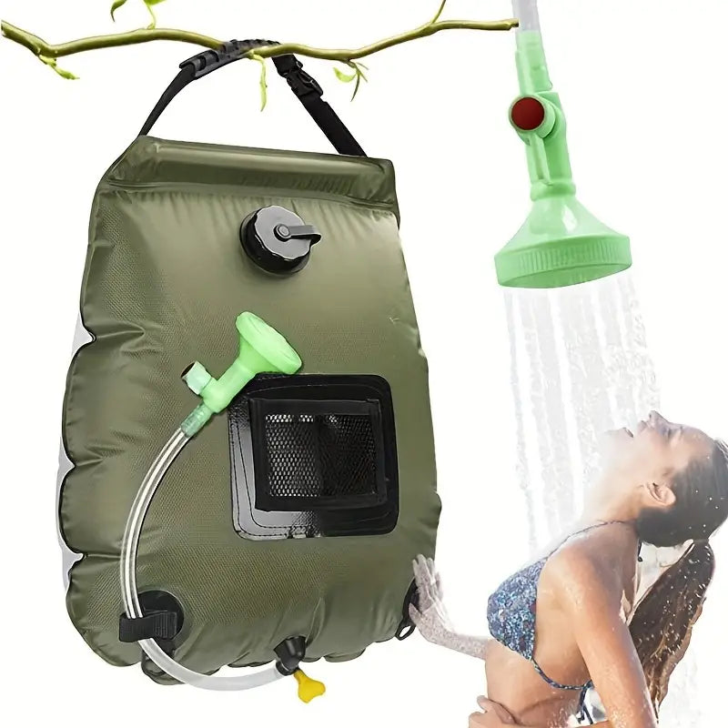20L Solar Heated Camping Shower Bag - Portable Outdoor Bathing Solution