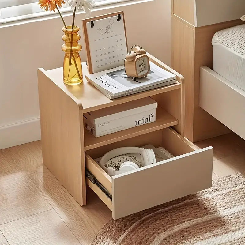 Hardwood Bedside Table - Wood-Based Panel