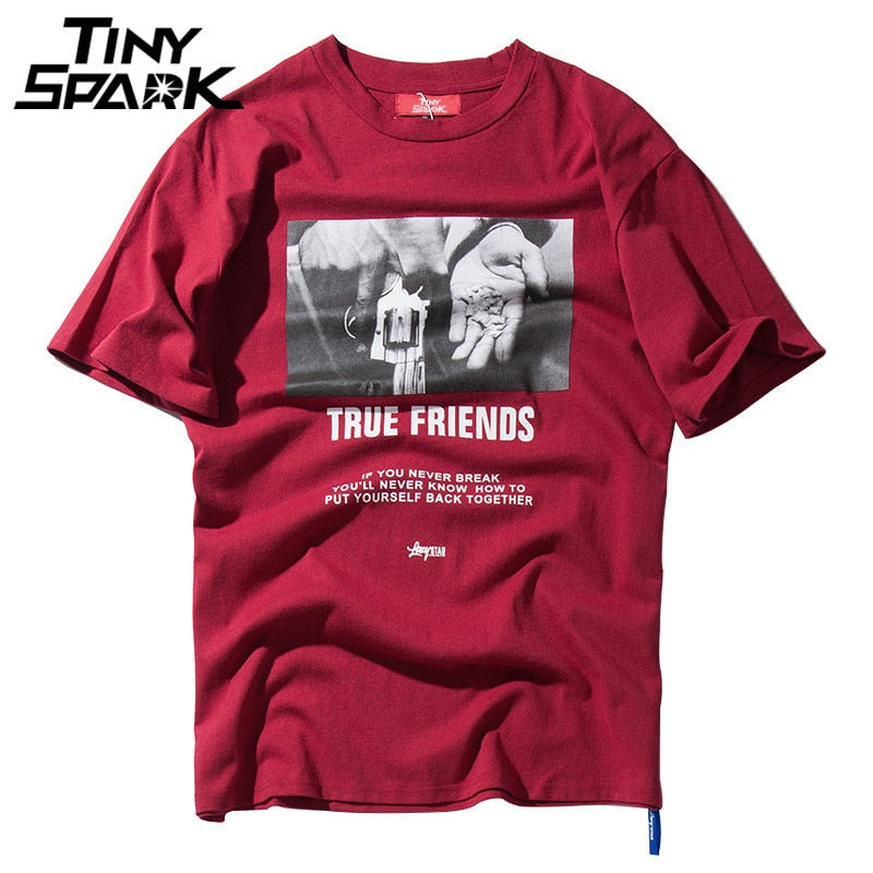 Men Hip Hop T Shirt Streetwear Angry Dog Print Harajuku Tshirt Loose HipHop Oversize T-shirt Long Sleeve Tops Tees Cotton