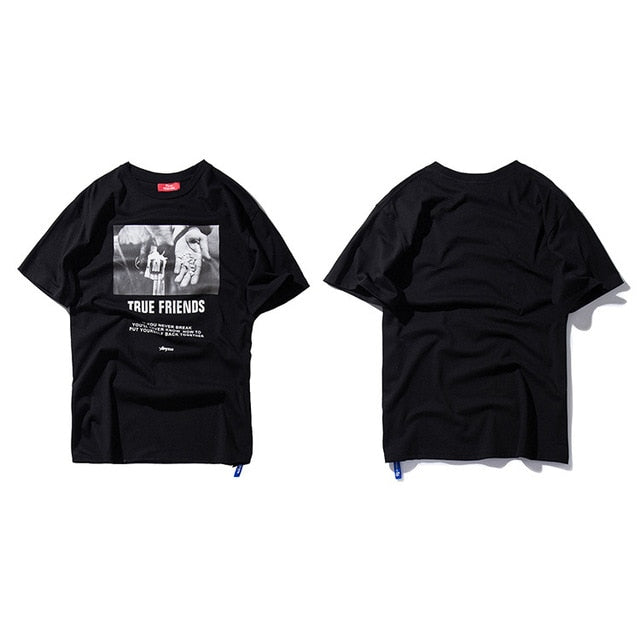 Men Hip Hop T Shirt Streetwear Angry Dog Print Harajuku Tshirt Loose HipHop Oversize T-shirt Long Sleeve Tops Tees Cotton
