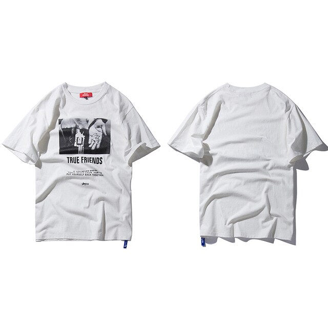 Men Hip Hop T Shirt Streetwear Angry Dog Print Harajuku Tshirt Loose HipHop Oversize T-shirt Long Sleeve Tops Tees Cotton