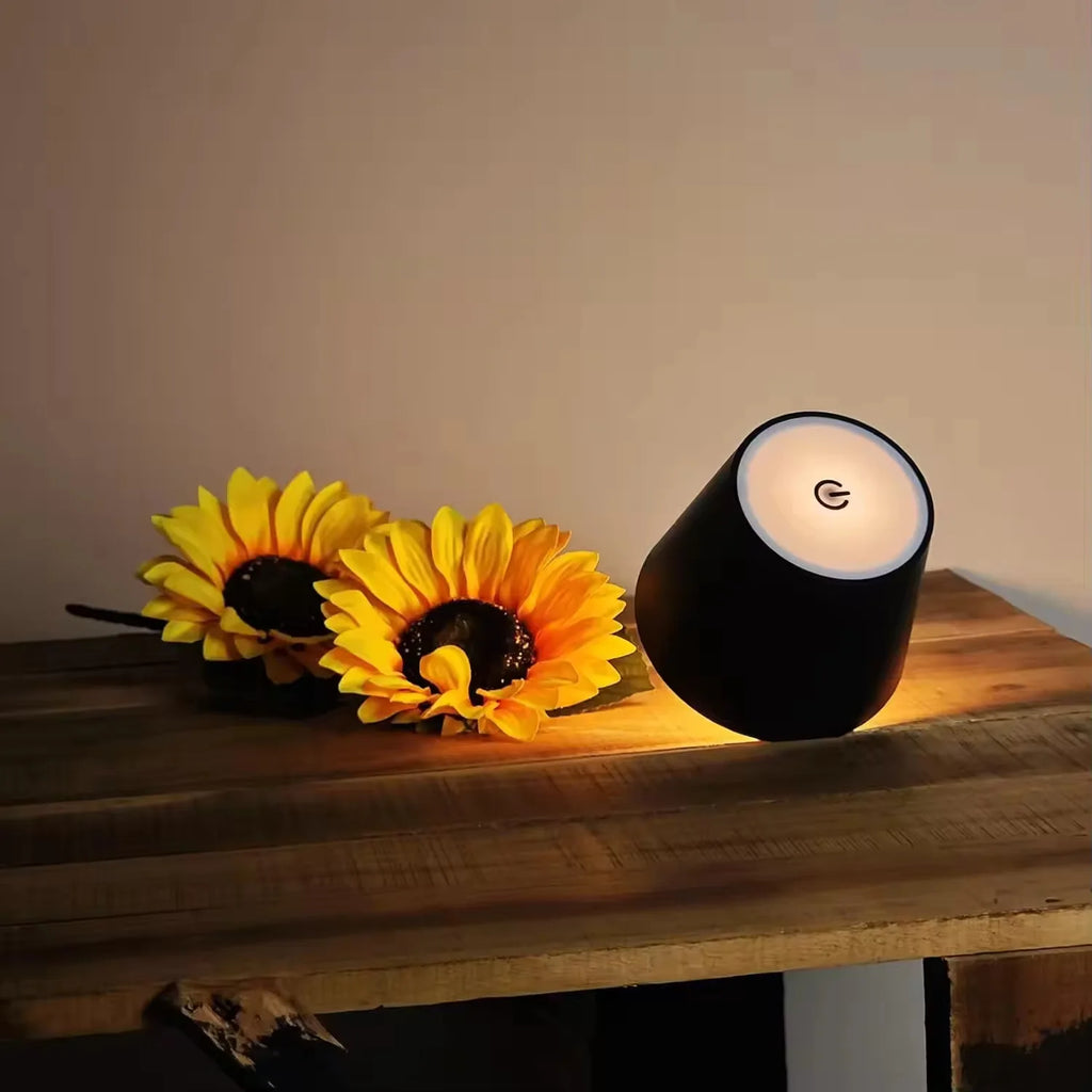 USB Charge Bottle Table Lamp Touch Control of 3 Colors and Stepless Dimming Night Lamp Suitable for Bar Wine Bottles Desk Lights