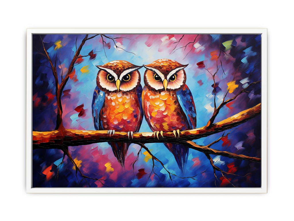 Two Owls Canvas Painting