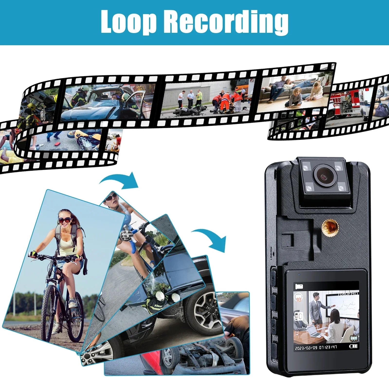 Full 1080P HD Mini Camera 3000mAh Sports Cam