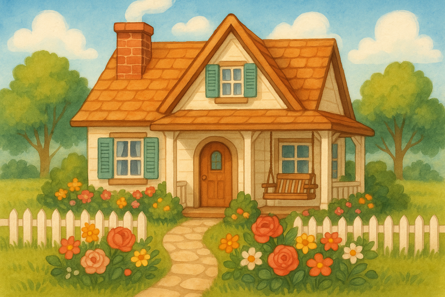 Illustration of a lovely house
