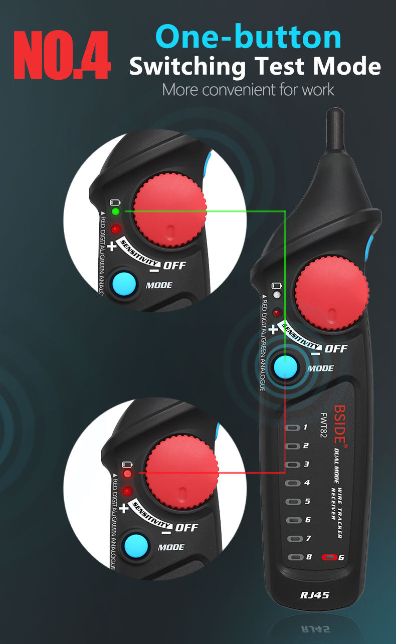 Network Cable Tracker Wire Tester FWT82 Professional RJ45 RJ11 Telephone Toner Ethernet LAN Tracer Detector Line Finder