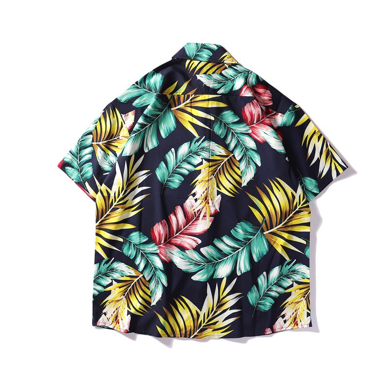 Summer Mens Colorful Hawaiian Shirt Hip Hop Streetwear Full Print Shirts Harajuku Loose Casual Camisa Masculina Shirt