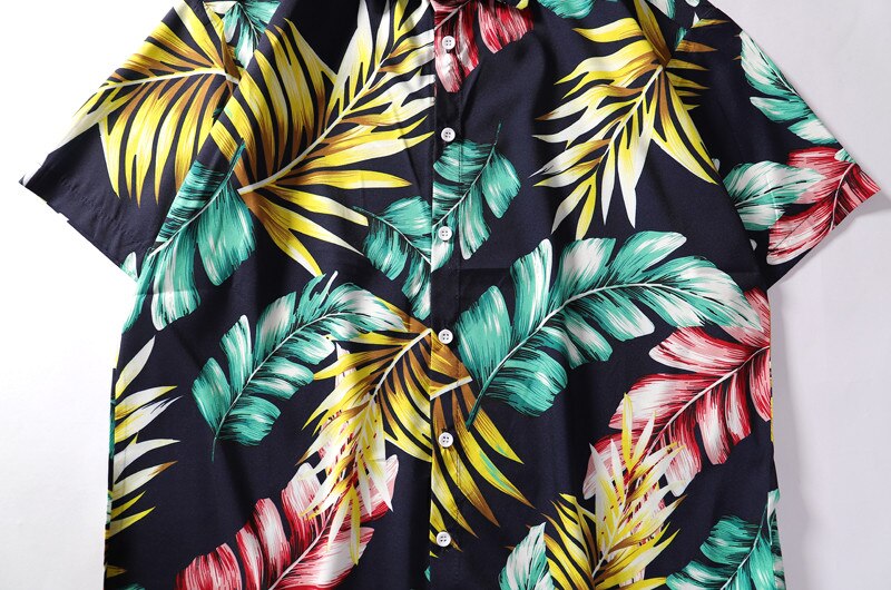 Summer Mens Colorful Hawaiian Shirt Hip Hop Streetwear Full Print Shirts Harajuku Loose Casual Camisa Masculina Shirt