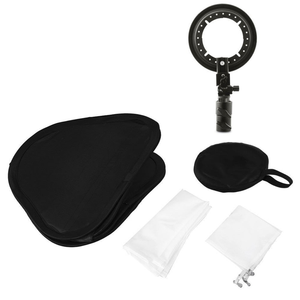 24"x24"/60cmx60cm Professional Protable Foldable Off-Camera Flash Photography SoftBox for Canon/Nikon/Godox/Yongnuo