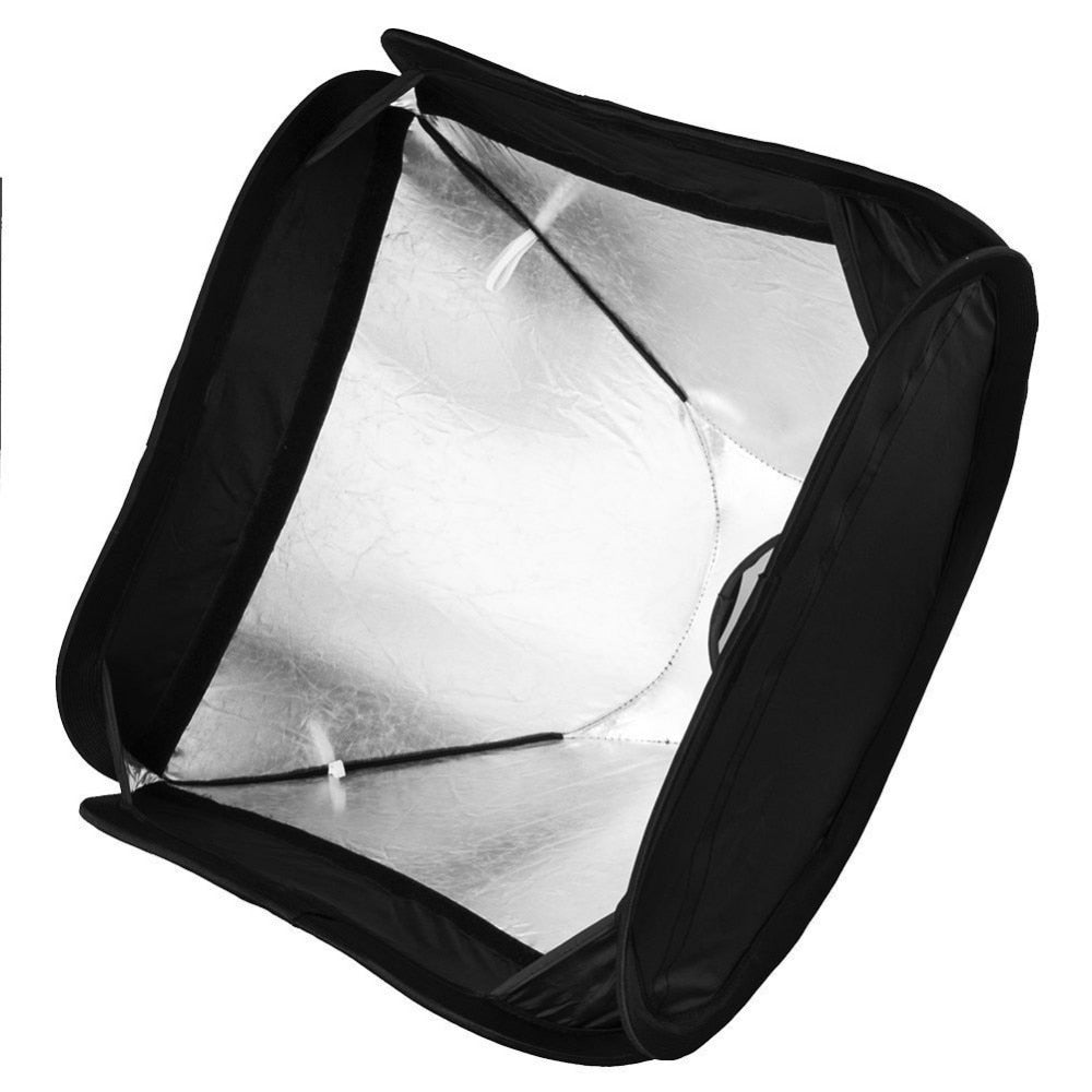 24"x24"/60cmx60cm Professional Protable Foldable Off-Camera Flash Photography SoftBox for Canon/Nikon/Godox/Yongnuo