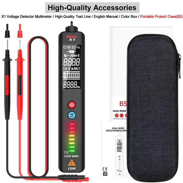 Non-contact Voltage Detector Multimeter X1 Intelligent test pencil Large screen EBTN Electric tester Live wire Meter