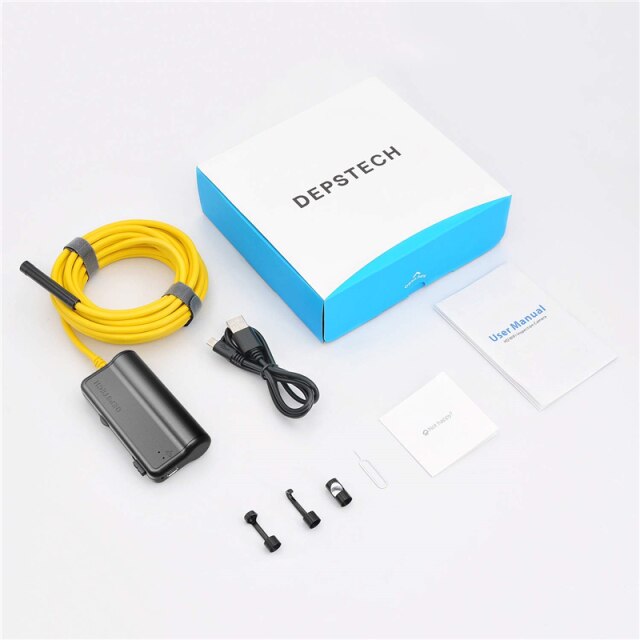 8.5mm WIFI Endoscope 5.0MP Zoom Camera IP67 Waterproof Inspection Borescope for Android iOS PC 6 LEDs Adjustable